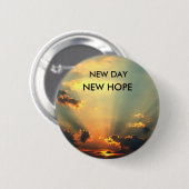 NEUER TAG, NEUE HOFFNUNGSTÖCKE BUTTON (Vorne & Hinten)