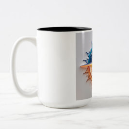 Neuer Tag, neue Stärke Zweifarbige Tasse