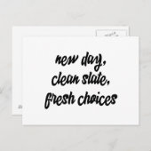 neuer Tag, saubere Tonspur, frische Auswahl: Inspi Postkarte (Vorne/Hinten)