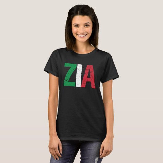 Neuer Tante Italienisch Zia Proud Italienischer Au T-Shirt (Vorne ganz)