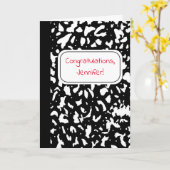 Neuer Teacher Glückwunschbericht Karte (Gelbe Blume)