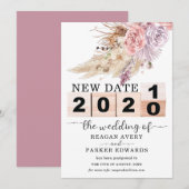 Neuer Termin für die Hochzeit von getrockneten Pam Ankündigung (Vorne/Hinten)