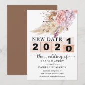 Neuer Termin für die Hochzeit von getrockneten Pam Ankündigung (Vorne/Hinten)