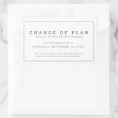 Neuer Termin für Hochzeit oder Änderung des Plans Rechteckiger Aufkleber (Tasche)