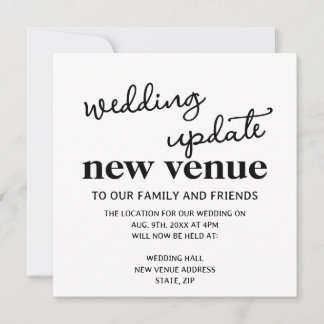 Neuer Termin für Hochzeitsaktualisierungen Ankündigung