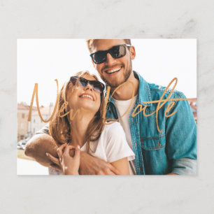 Neuer Termin Hochzeitsänderung der Pläne Verschieb Ankündigungspostkarte