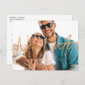 Neuer Termin Hochzeitsänderung der Pläne Verschieb Ankündigungspostkarte (Vorne/Hinten)