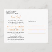 Neuer Termin Hochzeitsänderung der Pläne Verschieb Ankündigungspostkarte (Rückseite)