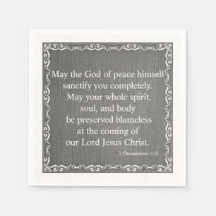 Neuer Testament Bibel Segen- 1 Thessaloniker 5:23 Serviette