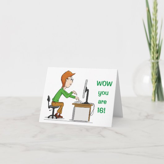 NEUER TREIBER BALD GLÜCKLICH **16. GEBURTSTAG** Ka Karte (Vorderseite)