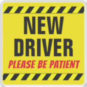 Neuer Treiber Bitte geben Sie den Patientenfahrten Aufkleber (Vorderseite)