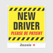 Neuer Treiber Bitte geben Sie den Patientenfahrten Aufkleber (Blatt)