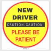 Neuer Treiber Bitte Patientenzeichen (Gelbe Vorsic Aufkleber (Blatt)