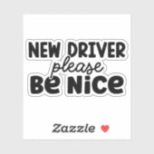 Neuer Treiber bitte schön Aufkleber (Blatt)