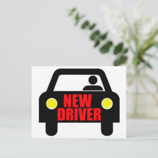 Neuer Treiber Postkarte (Stehend Vorderseite)