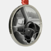 Neuer Treiber (Teenager) Silbernes Ornament (Rechts)