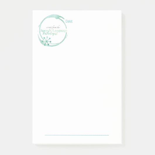 Neuer und moderner SprachPathologe - Nachhinweise Post-it Klebezettel (Vorderseite)