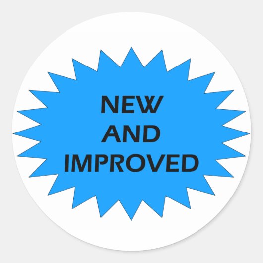 NEUER UND VERBESSERTER Blue Star Runder Aufkleber (Vorderseite)