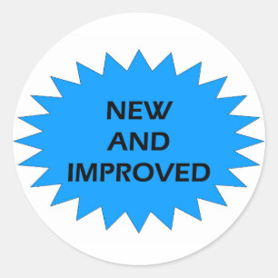 NEUER UND VERBESSERTER Blue Star Runder Aufkleber