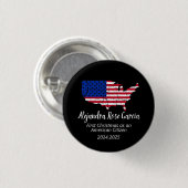 Neuer US-Bürger – American Map Citizenship Day Button (Vorne & Hinten)
