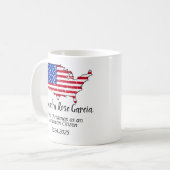 Neuer US-Bürger – American Map Citizenship Day Kaffeetasse (Vorderseite Links)
