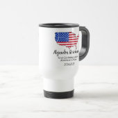 Neuer US-Bürger – American Map Citizenship Day Reisebecher (VorderseiteRechts)
