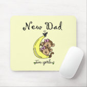 Neuer Vater der Doppelmädchen-T-Shirts und der Mousepad (Mit Mouse)