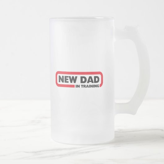 Neuer Vater im Training - eine Bier-Tasse für Mattglas Bierglas (Rechts)