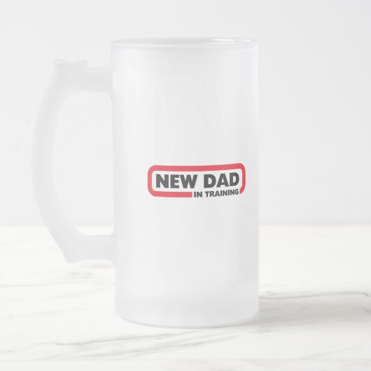 Neuer Vater im Training Mattglas Bierglas (Links)