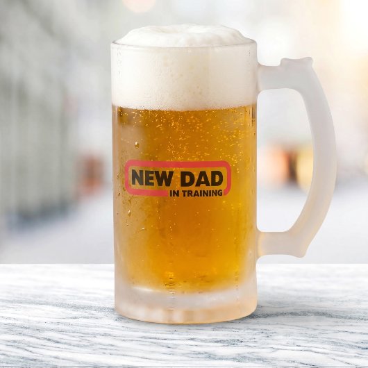 Neuer Vater im Training Mattglas Bierglas