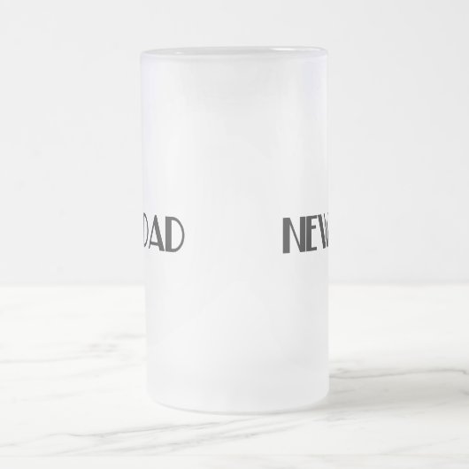 Neuer Vater Mattglas Bierglas (Mittel)