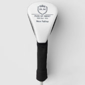 Neuer Vater Monogramm Anfangsbuchstaben Name Mann  Golf Headcover (Vorderseite)