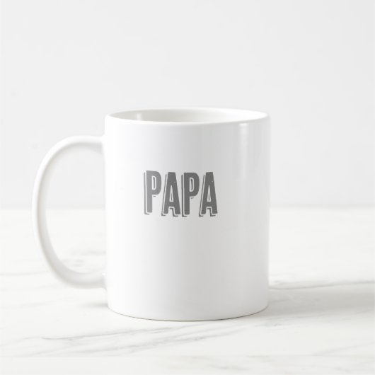 Neuer Vater "Papa" Text Kaffeetasse (Links)