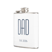 Neuer Vater Vater's Day Einfach Minimalistisch Flachmann (Links)