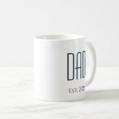 Neuer Vater Vater's Day Einfach Minimalistisch Kaffeetasse (VorderseiteRechts)
