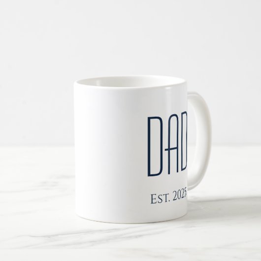 Neuer Vater Vater's Day Einfach Minimalistisch Kaffeetasse (VorderseiteRechts)