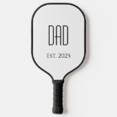 Neuer Vater Vater's Day Einfach Minimalistisch Pickleball Schläger (Rückseite)