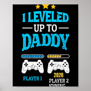 Neuer Vater Vatertag Aufgestiegen zu Daddy 2026 Le Poster