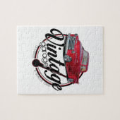 neuer Vintager Garagenwagen Puzzle (Horizontal)