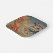 Neuer Vintager Urlaub auf Jersey Pappteller (Gewinkelt)