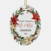 Neuer Vintager Weihnachtskranz Keramik Ornament (Rechts)