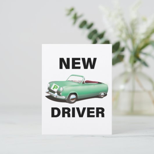 Neuer vorläufiger Autofahrer (Stehend Vorderseite)