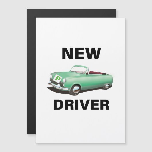 Neuer vorläufiger Autofahrer Magnetkarte (Vorne/Hinten)