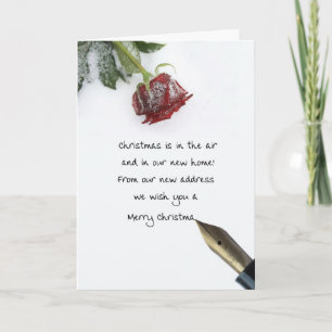 Neuer Weihnachtsbrief zur Rose von Schnee Feiertagskarte