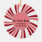 Neuer Weihnachtsquotentext auf der Zuhause auf der Keramik Ornament (Hinten)