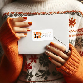 Neuer Weißer Graffiti-Erntedank Herbst Adressaufkleber