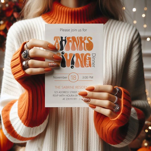 Neuer Weißer Graffiti-Erntedank Herbst Einladung