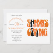 Neuer Weißer Graffiti-Erntedank Herbst Einladung (Vorderseite)