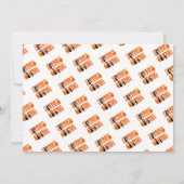 Neuer Weißer Graffiti-Erntedank Herbst Einladung (Rückseite)