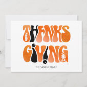 Neuer Weißer Graffiti-Erntedank Herbst Feiertagskarte (Vorderseite)